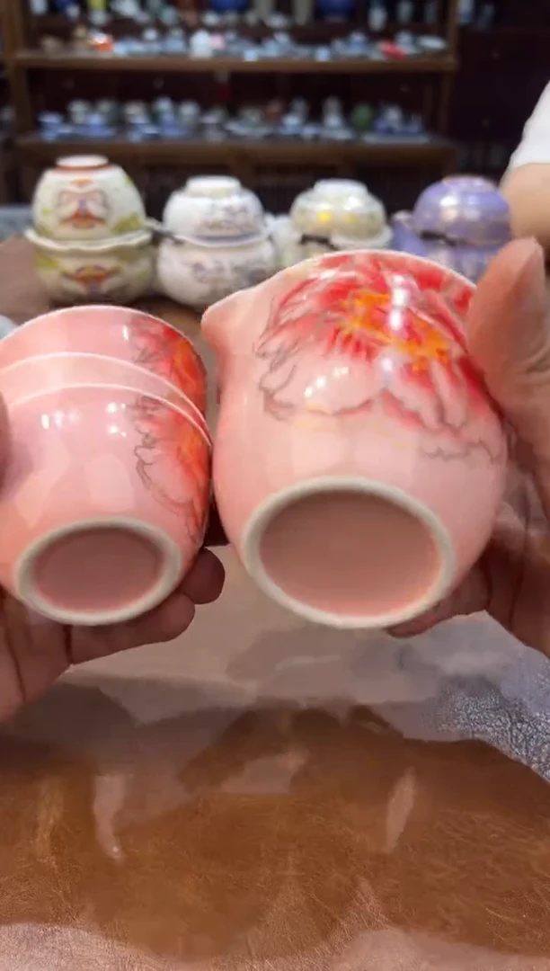 真的很便宜超好看会开片的旅行茶具