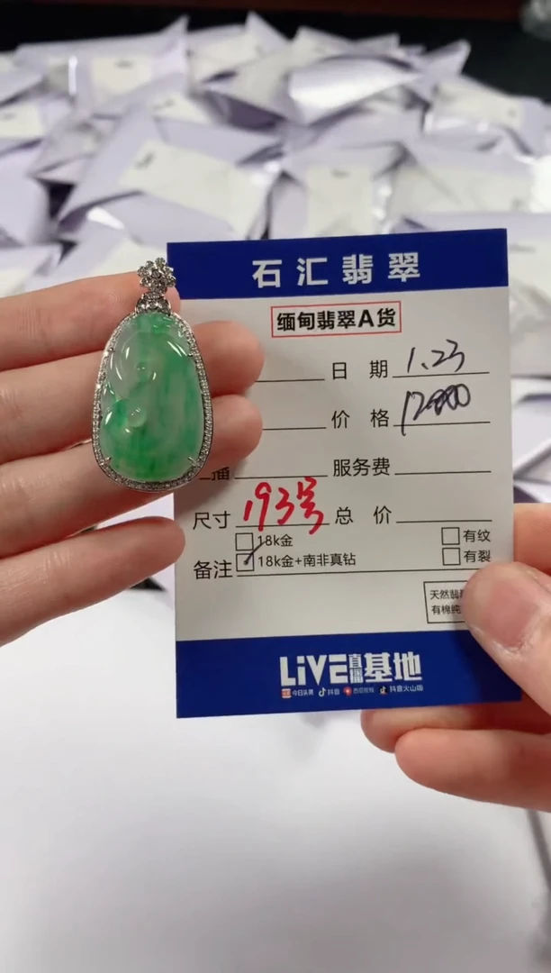 【闪购商品】翡翠颈饰18K金镶嵌1111111111