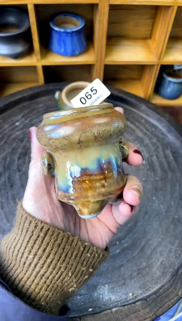 【闪购商品】陶065 内口4【喵喵团圆多肉盆】