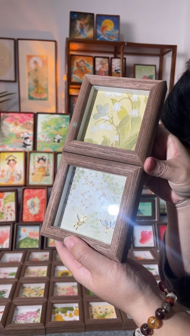 【闪购商品】国画【铃兰槐花】纯手绘国画摆台