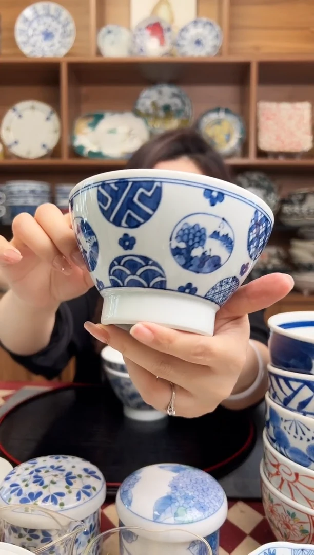 瓷片丸地紋山水　12.5cmくらわんか碗