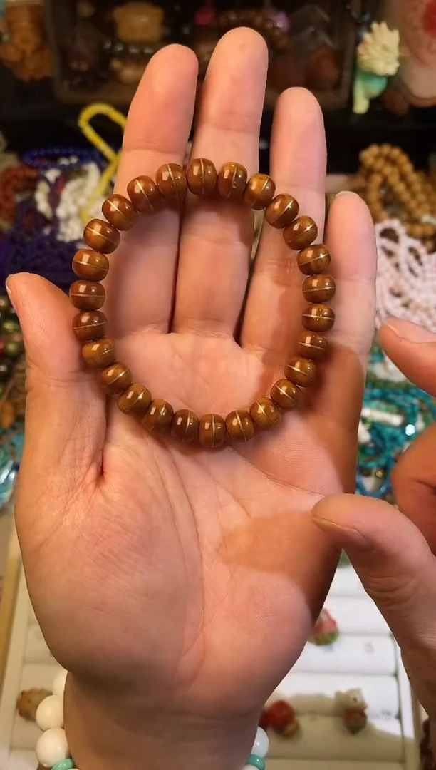 非洲檀香手串/手链紫金鼠汉堡珠单圈