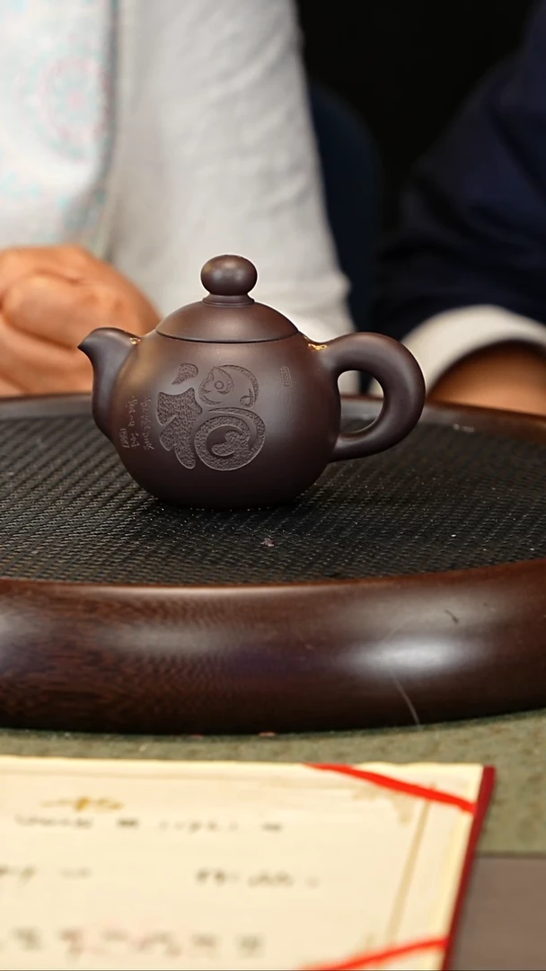 茶壶紫砂19 张彩萍  黑墩头 迷你芙蓉珠200cc