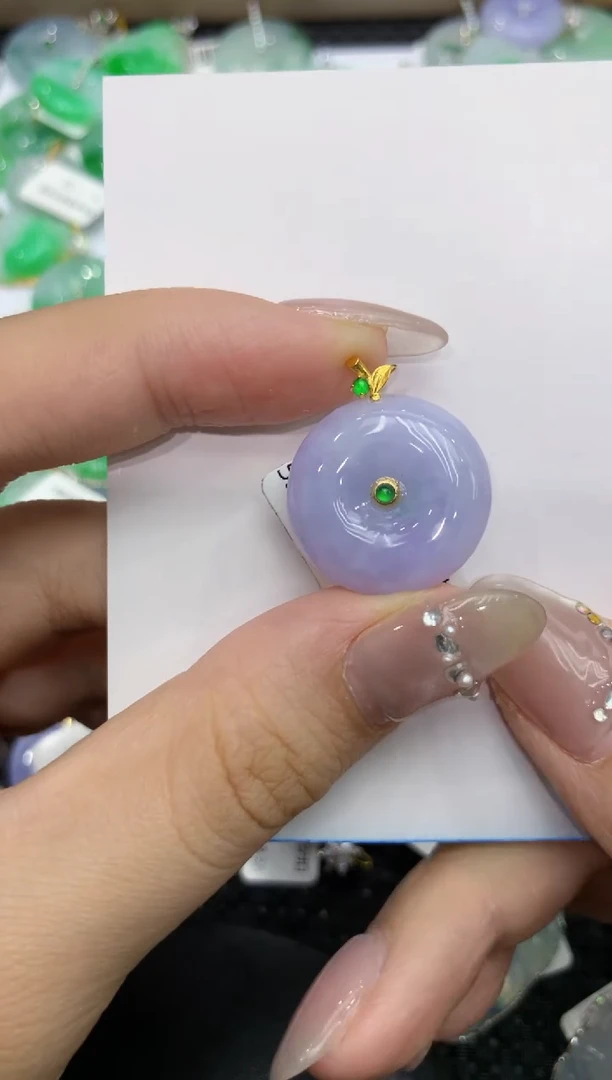 【闪购商品】翡翠颈饰18K金镶嵌222222222