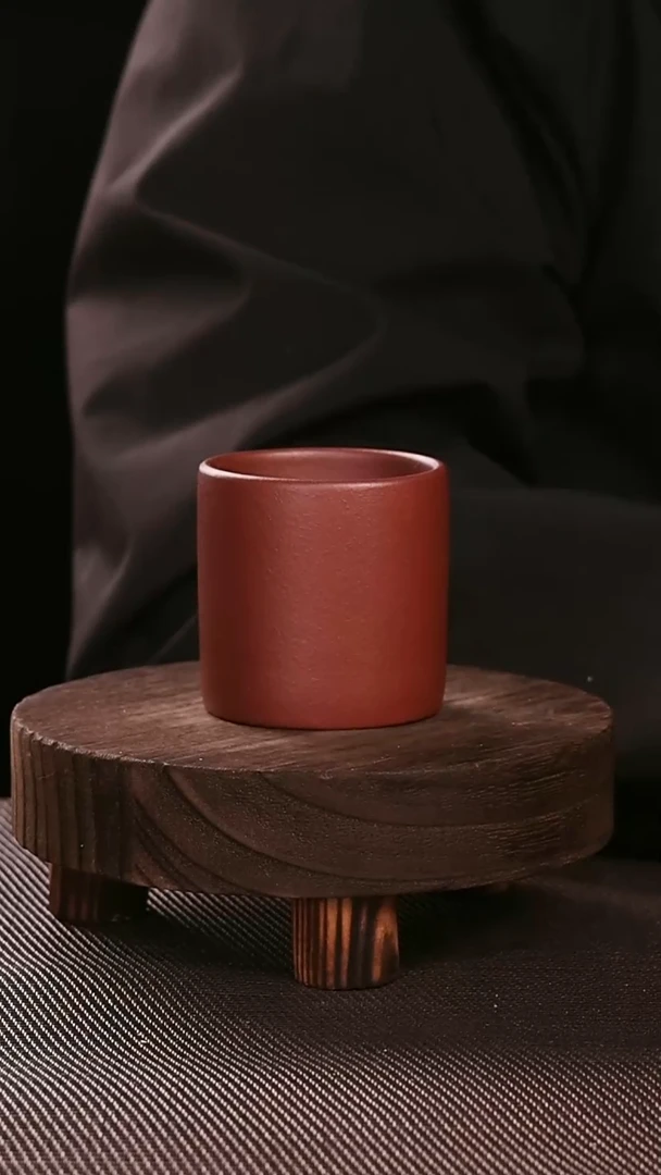 茶杯紫砂紫砂刻绘主人杯扳指杯