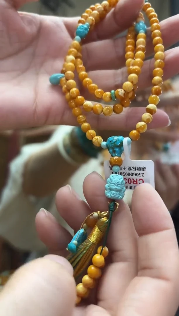 裸石蜜蜡银S925镶嵌发一件设计款