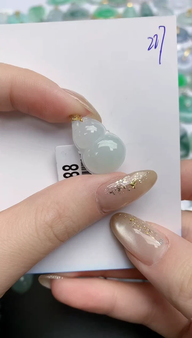 【闪购商品】翡翠颈饰18K金镶嵌天然缅甸翡翠A货