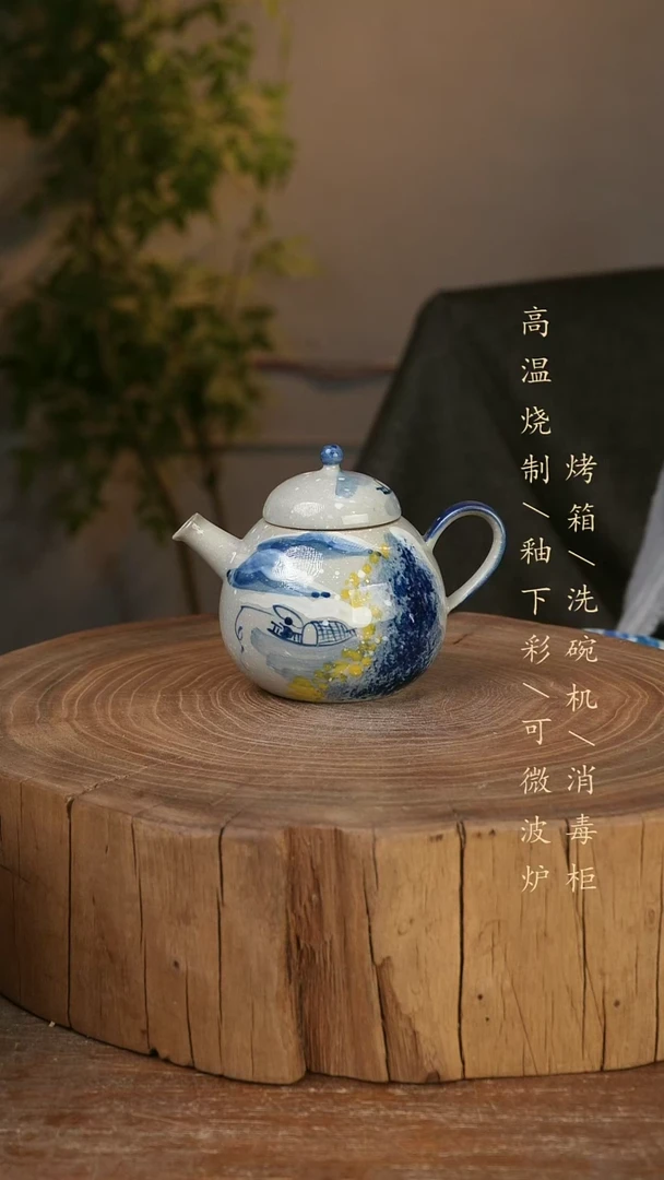 碗瓷景德镇手工手绘高温瓷釉下彩