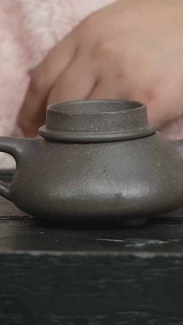 【闪购商品】紫砂茶壶天青光素光明石瓢微瑕