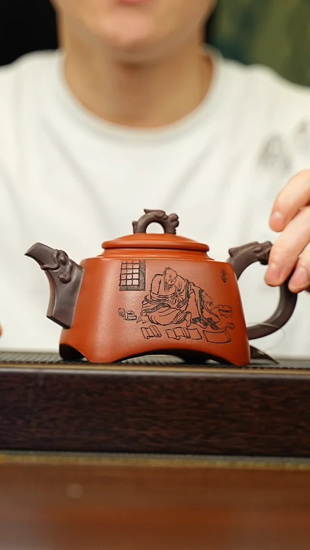 茶壶紫砂宜兴原矿 手工 紫砂壶容量400CC