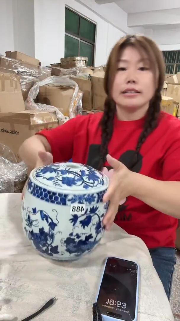 搪瓷488葡萄藤盖罐