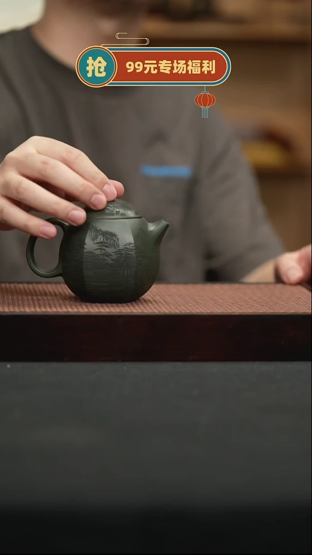 茶壶紫砂宜兴原矿紫砂壶25六方龙蛋