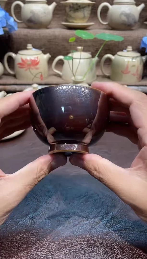 泥塑丹窑金釉主人杯微瑕17号120毫升