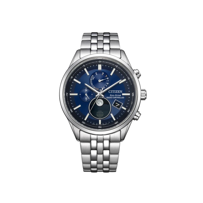 Citizen/西铁城光动能电波不锈钢月相时尚男士腕表手表BY1030-50L