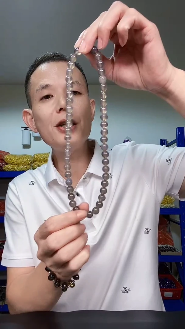 未镶嵌颈饰玛瑙/玉髓马里亚纳海沟黑冰项链