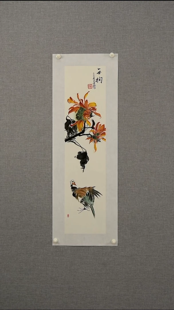 国画黄老师-花鸟-一平尺竖-17