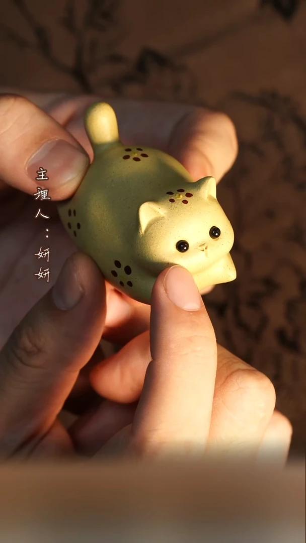 茶壶紫砂小猫   茶宠