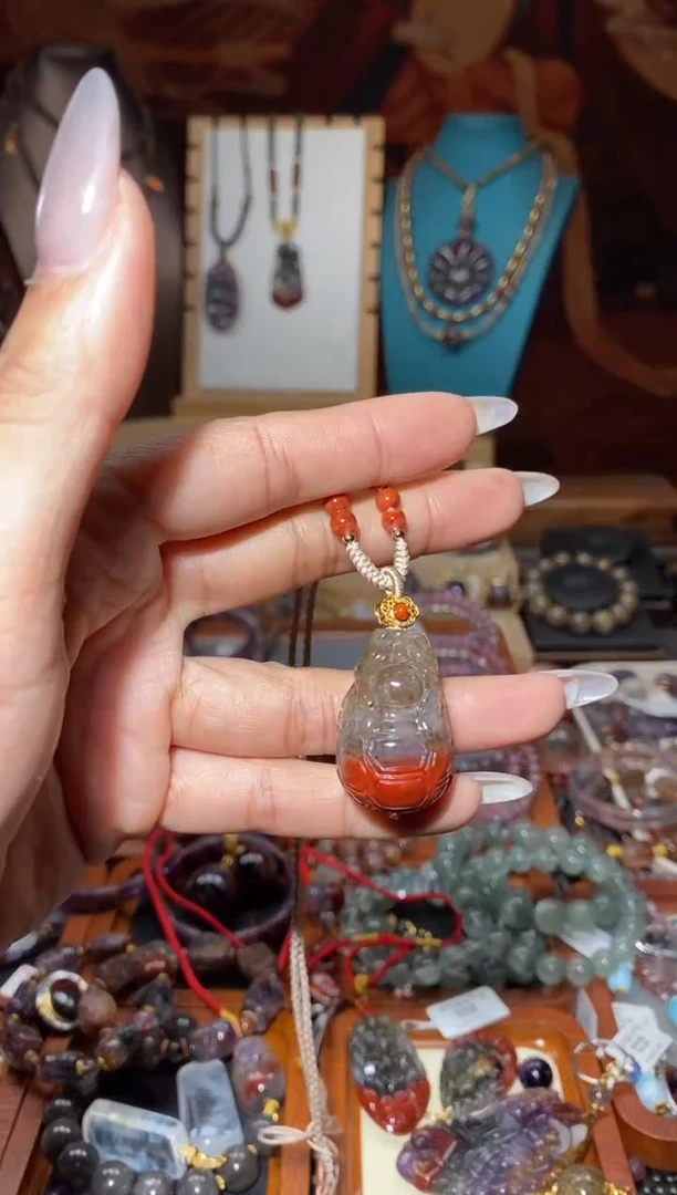 【闪购商品】水晶吊坠未镶嵌红极光龙龟