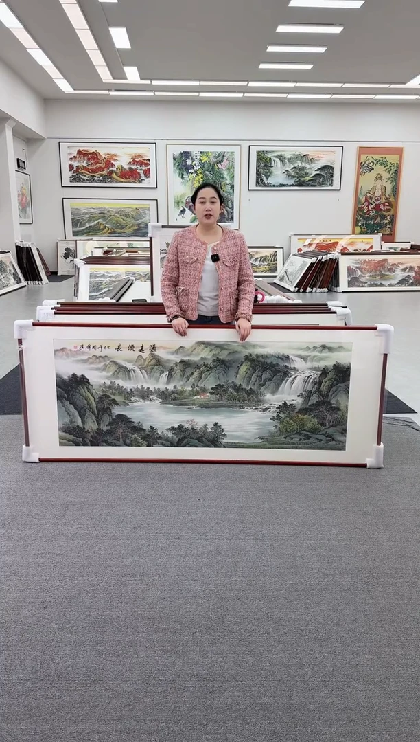 国画手绘 聚宝福地 219*88