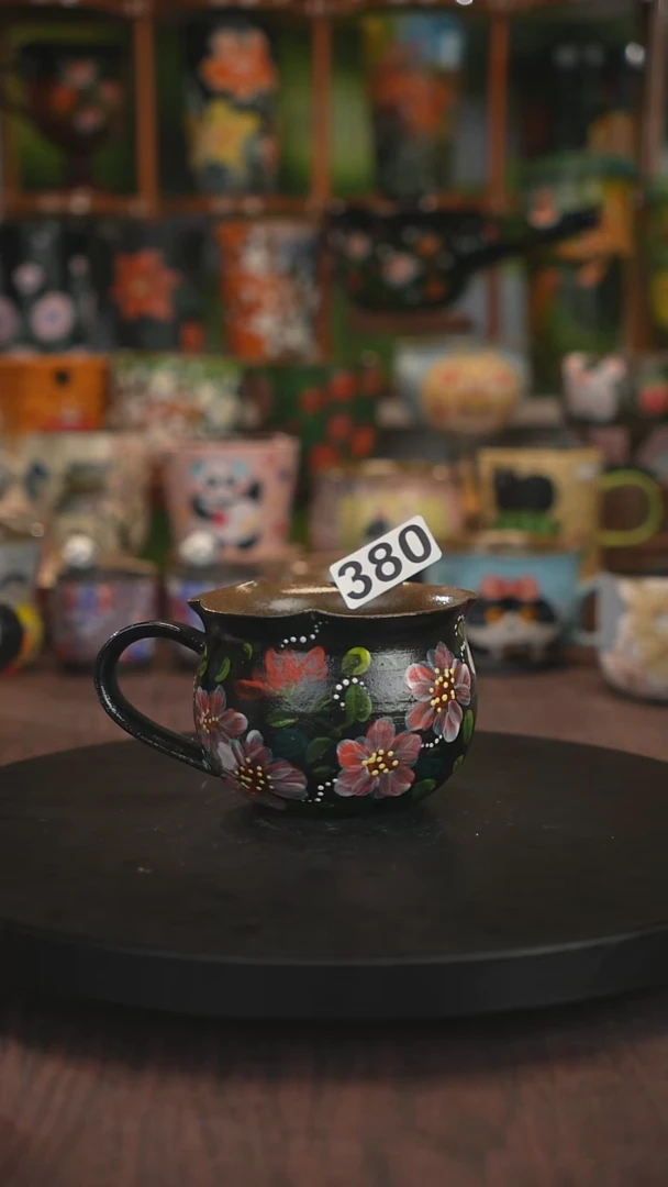 紫砂油画手绘釉下彩380
