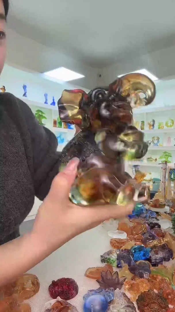 手工艺品琉璃大象