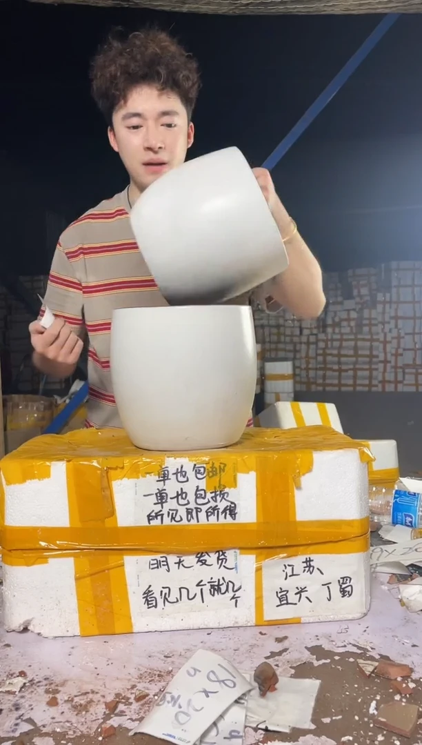 紫砂花盆宜兴紫砂花盆紫砂粗陶花盆20*20