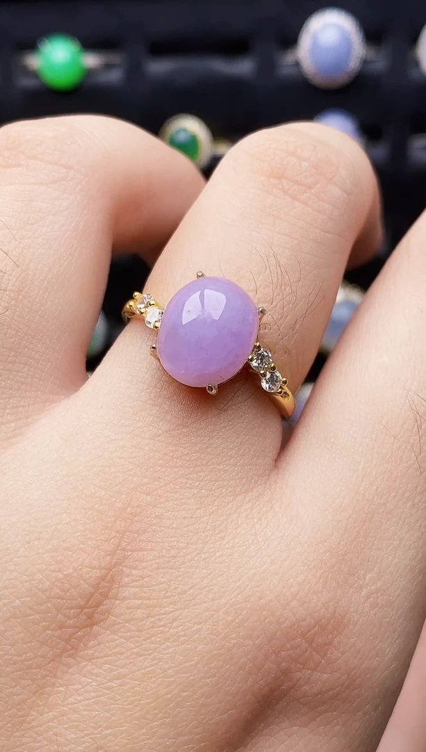 银S925镶嵌戒指翡翠7146