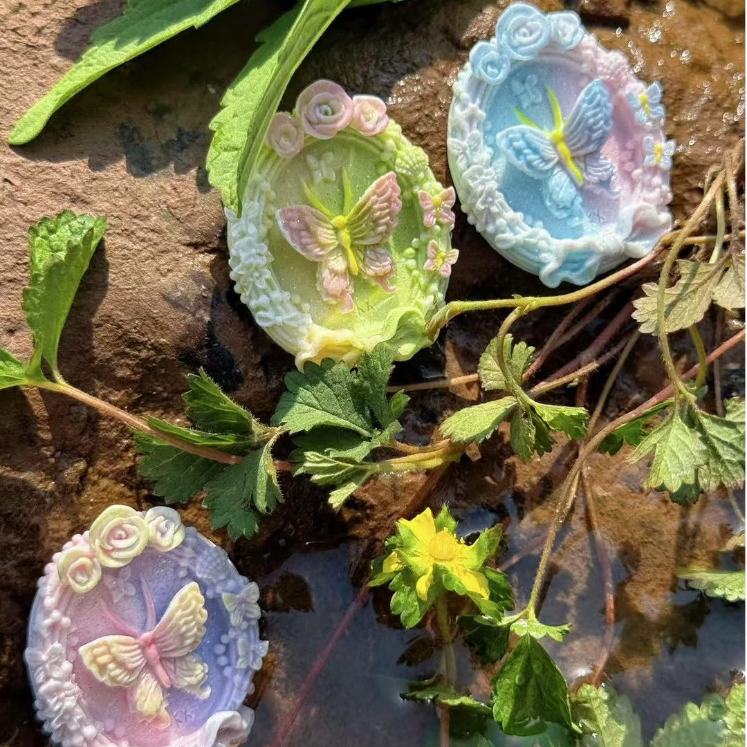 【开芯定制】蝴蝶复古相框 高品树脂仿真摆件 树脂DIY 配件
