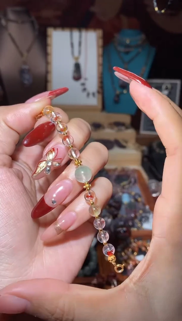 【闪购商品】水晶延长链未镶嵌锦鲤胶花