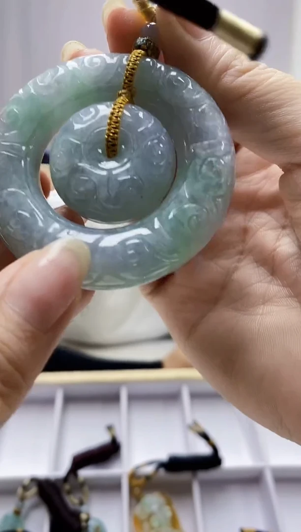 定制翡翠未镶嵌4898DD-毛货挂件155