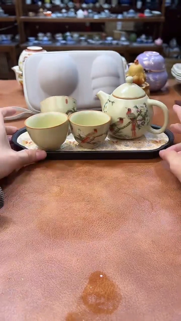 真的很便宜会开片的旅行茶具