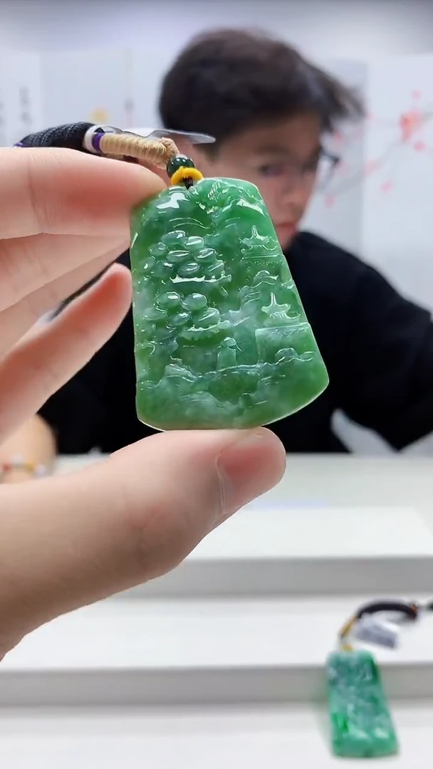 未镶嵌定制翡翠4688bb-毛货挂件20