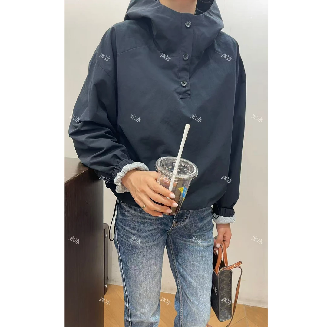 冰冰+套头外套深蓝色女款百搭休闲