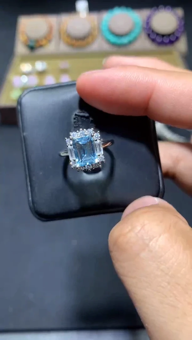 未镶嵌戒圈海蓝宝石F56【多样性发其一】