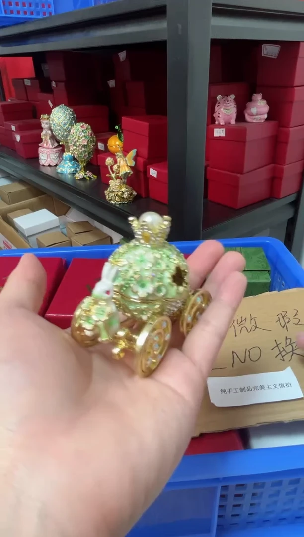 【闪购商品】瓷片年货节福福价格高质珐琅彩合金摆件首饰盒