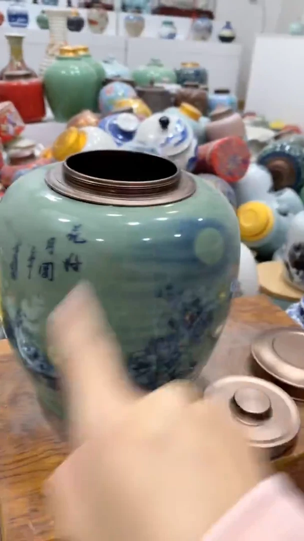 摆件陶茶叶罐密封罐储存罐