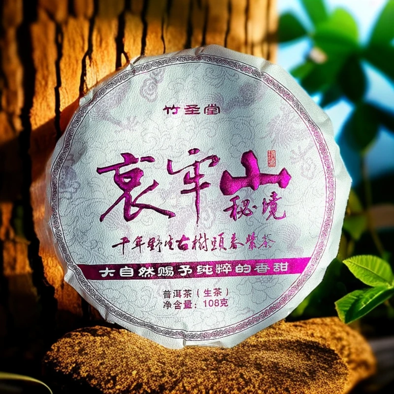 秘境哀牢山古树紫茶 普洱生茶 108g/饼【老金茶业】- BH