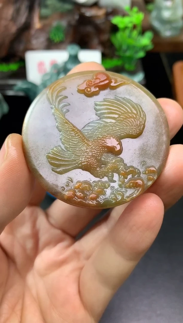 颈饰未镶嵌翡翠风**狼鹰