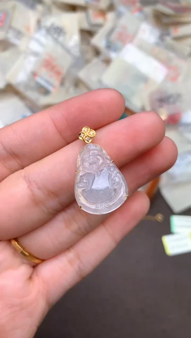 18K金镶嵌挂件翡翠—1