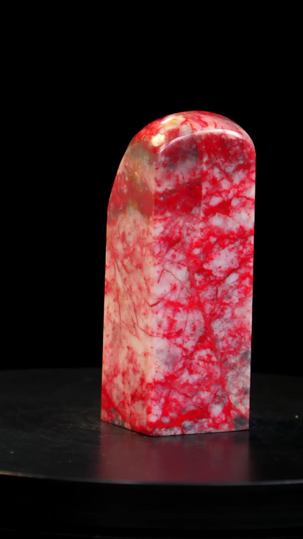 鸡血石瓷白大红袍旬阳