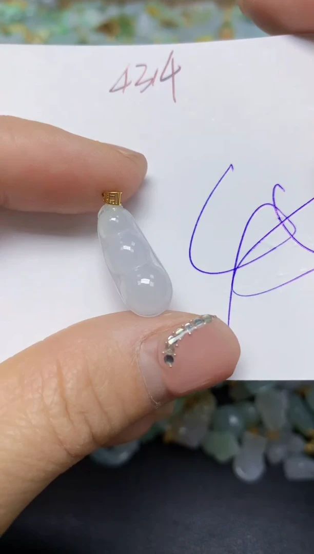 【闪购商品】翡翠挂件18K金镶嵌 天然翡翠A货