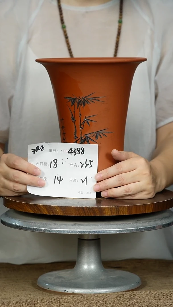 紫砂花盆4388 瑕  紫砂花盆紫砂