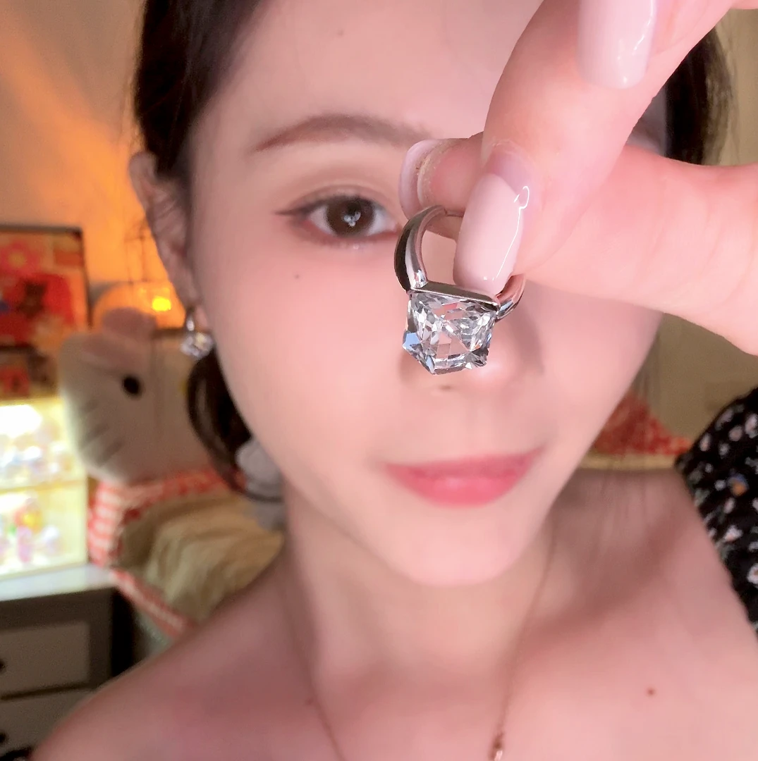 合金树脂耳饰 冷淡风几何透明耳扣时尚简约日常通勤百搭韩系ins