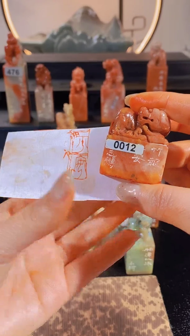 【闪购商品】昌化石印石竹报平安-0012