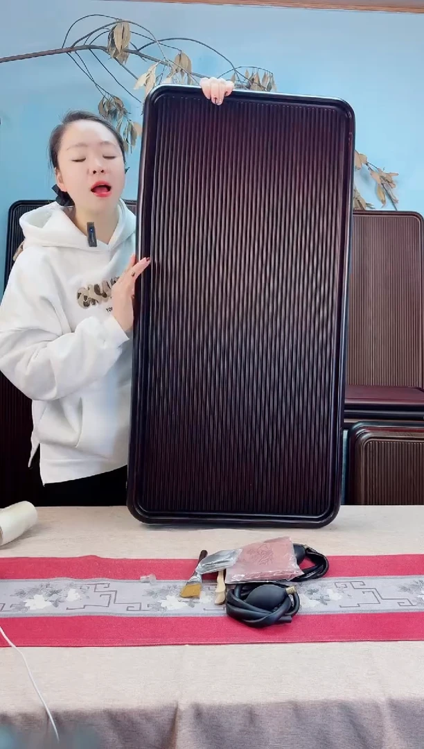 千川胡桃色茶盘100*50*5