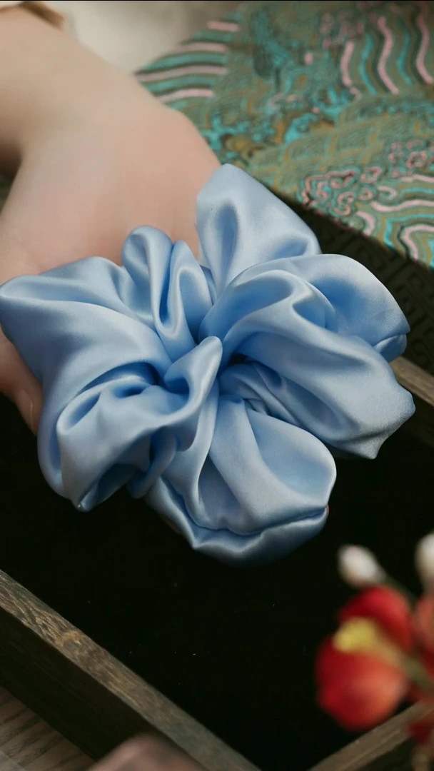 刺绣湘传礼桑蚕丝发圈