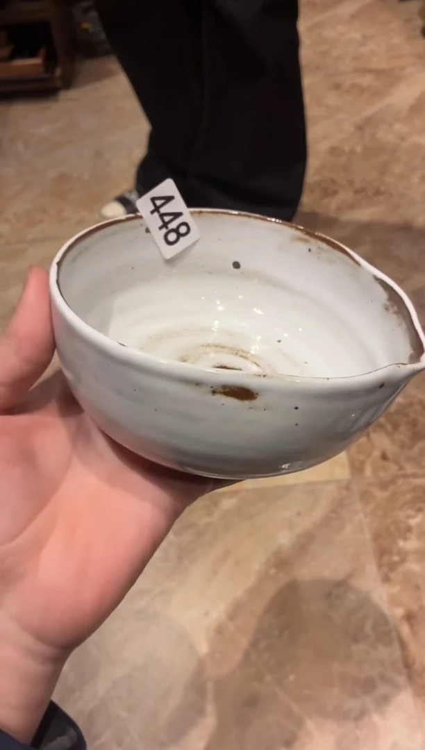 瓷片安***?448白麻点葫芦碗1个
