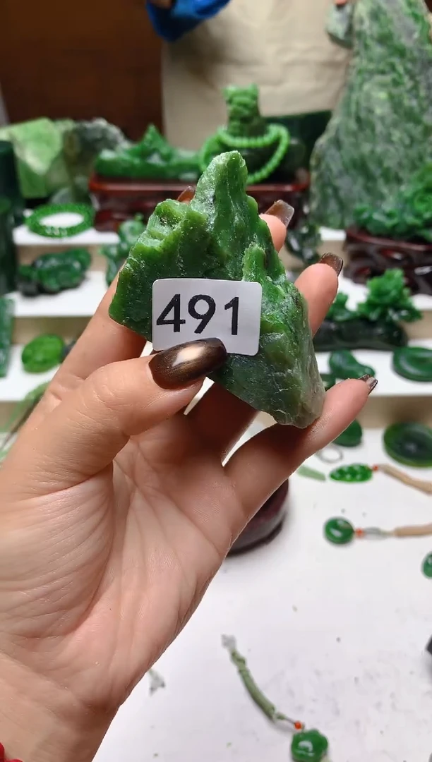 未镶嵌和田玉（碧玉）珠宝半成品1