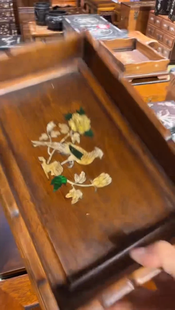 木木头款缅花锦上添花围栏茶盘158.888