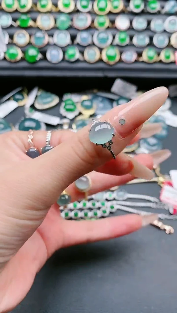 【闪购商品】翡翠戒指银S925镶嵌1111111